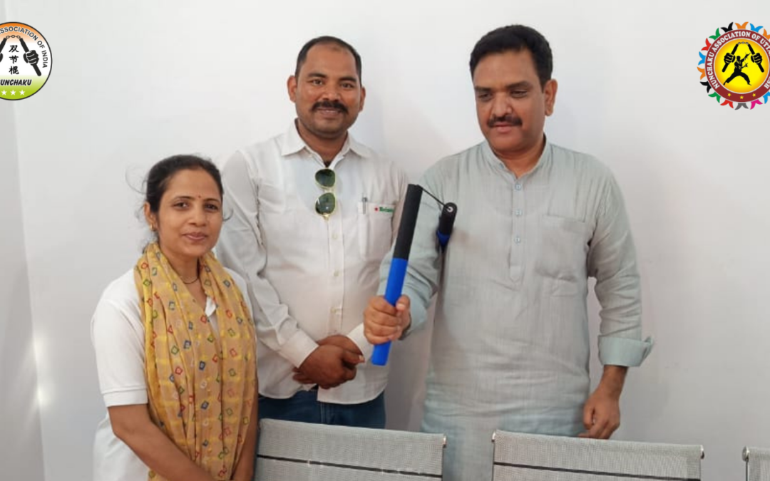 Yogendra Sharma meets UP Minister Aseem Arun to discuss the promotion of Nunchaku Sports